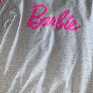 Barbie Gray Sweatshirt with Pink Logo
